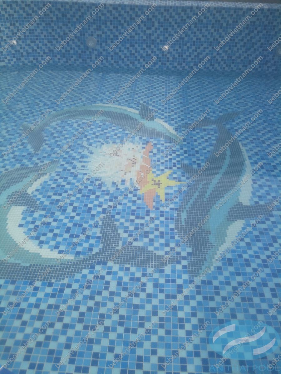 bể-bơi-lát-gạch-mosaic-trang-trí-hình-cá-heo