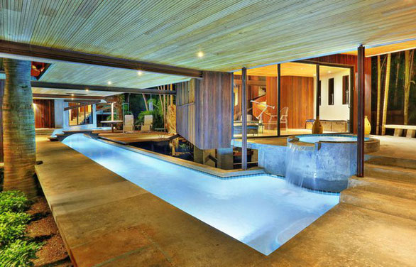 thiết kế bể bơi trong nhà tại Mỹ
