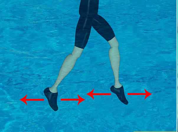 Kỹ thuật đạp chân trong đứng nước tại chỗ